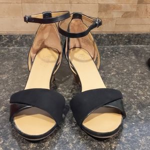 Franco Sarto wedge black sandals